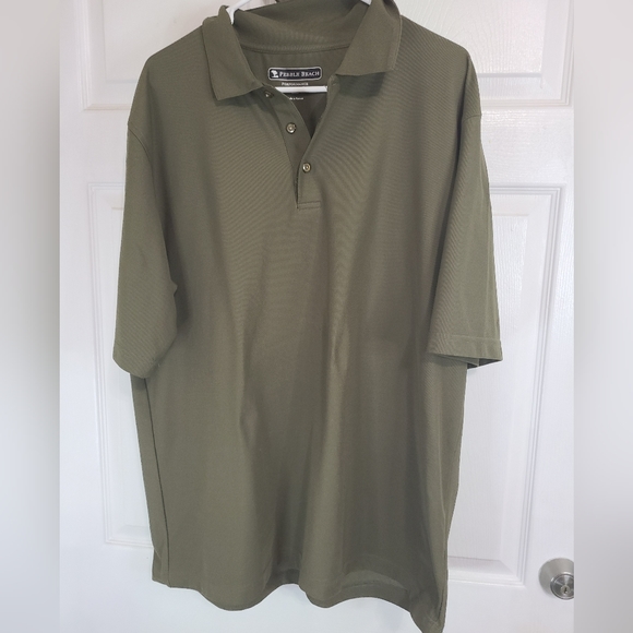 (185) Pebble Beach Performance Men's Short Sleeve Polo Shirt, Size: XL  Green - Picture 3 of 14